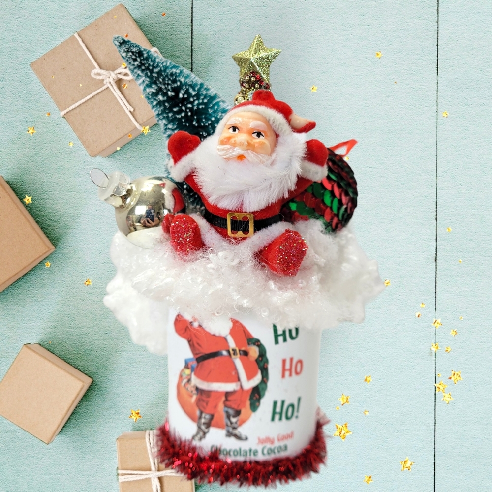 Christmas Tabletop Assemblage,  Vintage Inspired